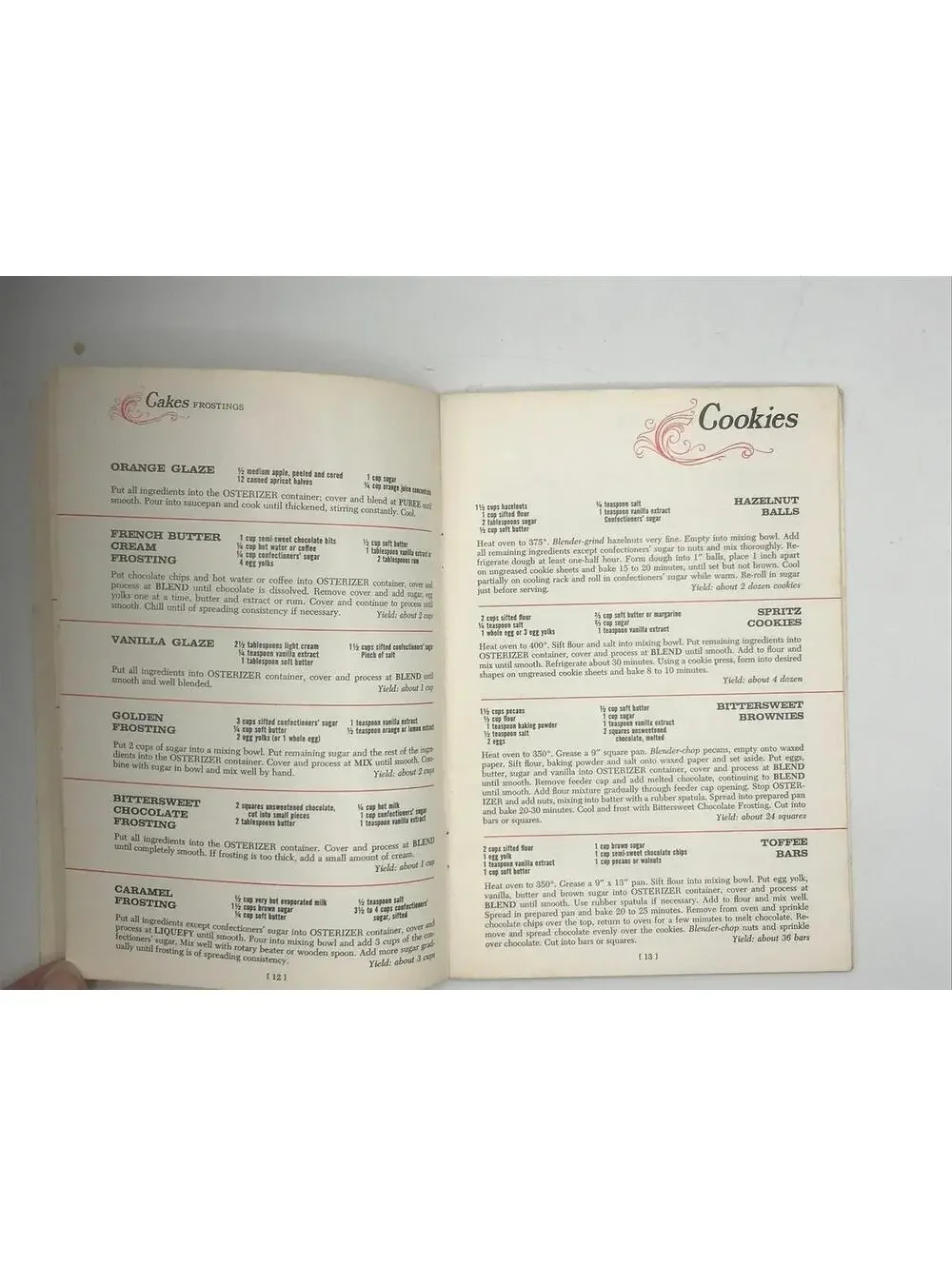 Vintage 1973 Osterizer Blender Cookbook: Spin Cookery Recipes